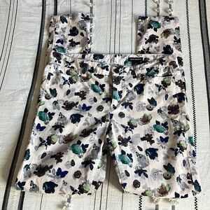 Club Monaco •floral watercolor corduroy pants
